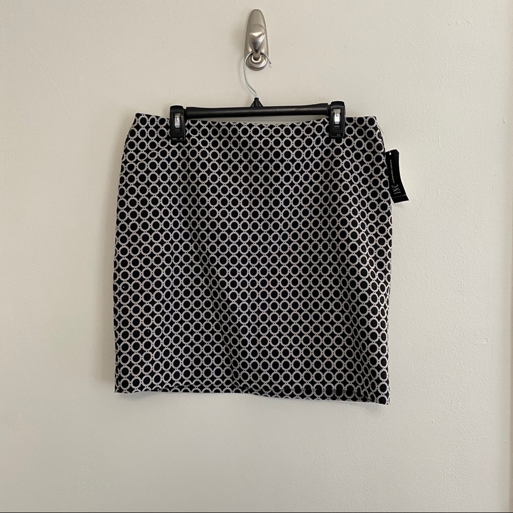INC Black & White Pencil Skirt